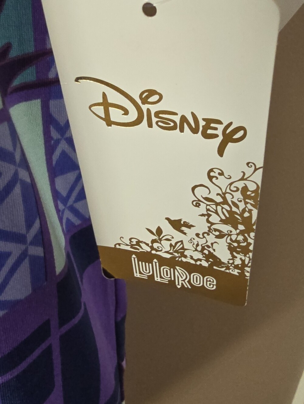 LuLaRoe Disney Maleficent Purple And Green Character Short Sleeve Tunic Top. - Picture 3 of 9